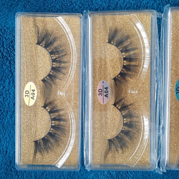 Farred Faux Mink 3D Vegan Medium Length Lashes A04. Set of 5 Pairs Lashes - Picture 2 of 5